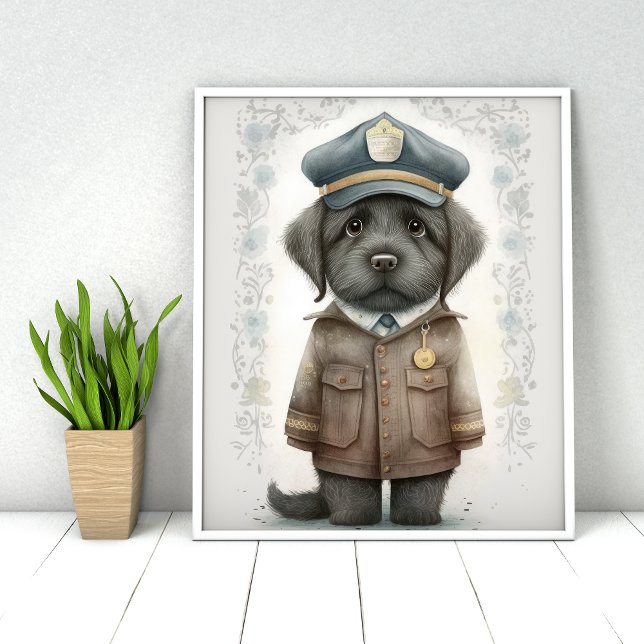 Póster Adorable de patas: Lindo perro policía (Subido por el creador)