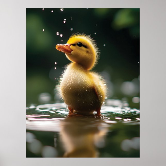 Póster "Adorable duckling in the Rain (Frente)