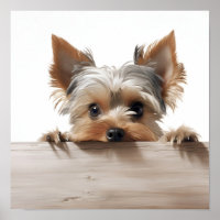 adorable estampación de fotografía de yorkshire te