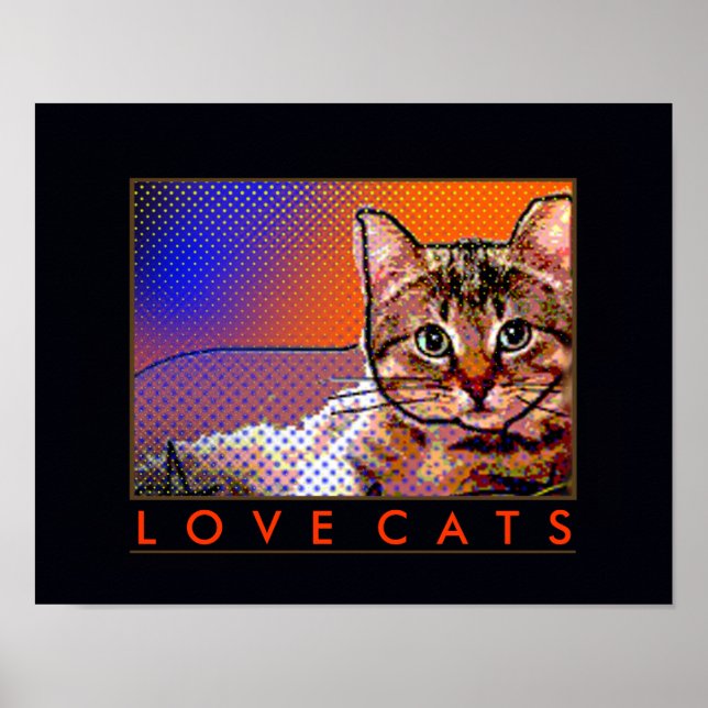 Póster adorable gato (Frente)