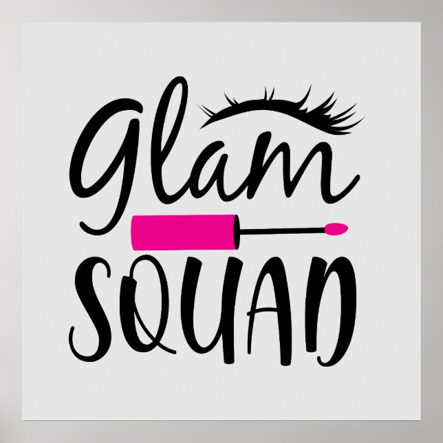 Póster adorable maquillaje de escuadrón de glam Artista p (Frente)