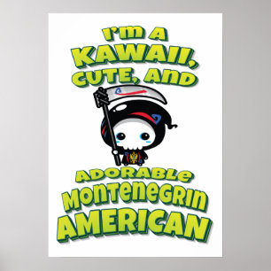 Póster Adorable montenegrino-americano Grim Reaper