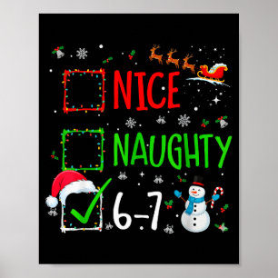 Póster Adorable Navidad Bonito Travieso 6-7 Muñeco de Nie