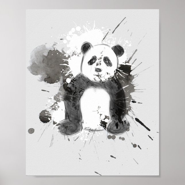 Póster Adorable panda sketch (Frente)