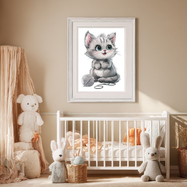 Póster Adorable Poster Gray-Haired Kitten (Subido por el creador)