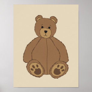 Póster Adorable Teddy Bear Print