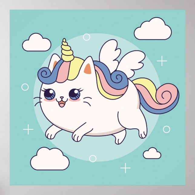Póster Adorable Unicorn Poster (Frente)