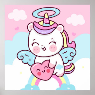 Póster Adorable Unicorn Poster