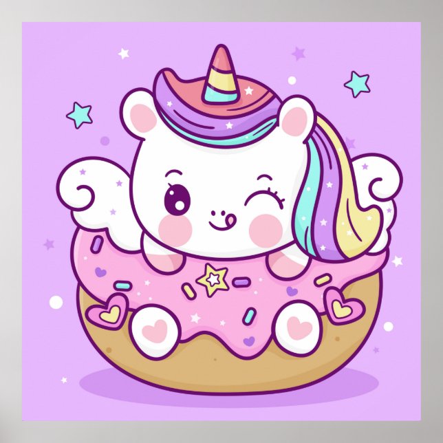 Póster Adorable Unicorn Poster (Frente)