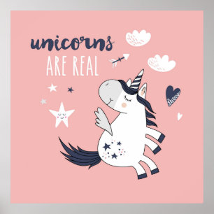 Póster Adorable Unicorn Poster