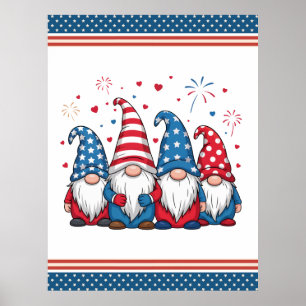 Póster Adorables Gnomos de Dibujos Animados de EE. UU.-68