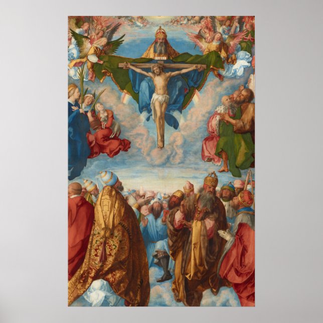 Póster Adoración de la Trinidad, detalle de Albrecht Dure (Frente)