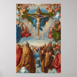 Póster Adoración de la Trinidad, detalle por Albrecht Dur