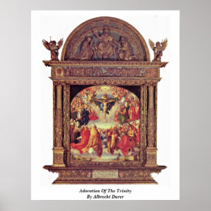 Póster Adoración De La Trinidad Por Albrecht Durer