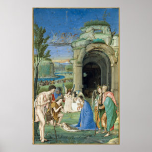 Póster Adoración de los Pastores, alrededor de 1500