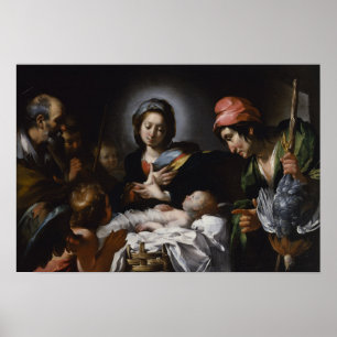 Póster Adoración de los Pastores, alrededor de 1615