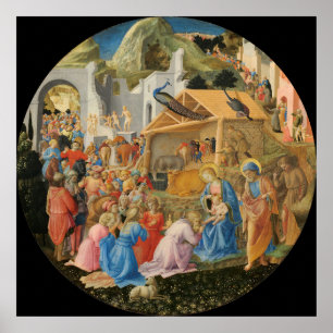 Póster Adoración de Magi - Poster de Fra Angelico Bella A