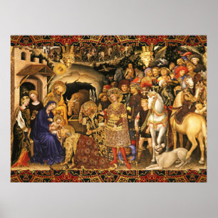 Póster ADORACIÓN DE MAGOS Gentile Da Fabriano, Navidad