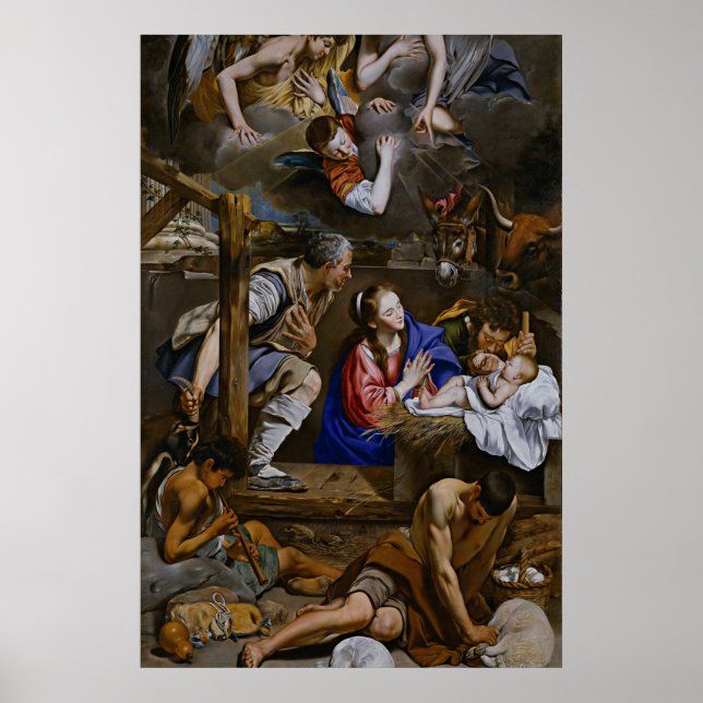Póster Adoración de Pastores - Juan Bautista Maino (Frente)