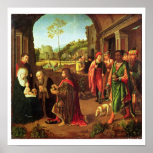 Póster Adoración de unos de los reyes magos
