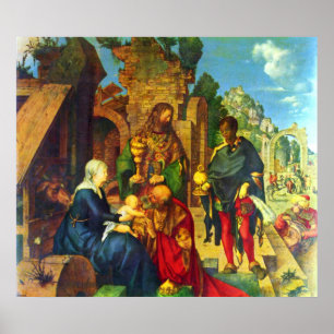 Póster Adoración de unos de los reyes magos - Albrecht