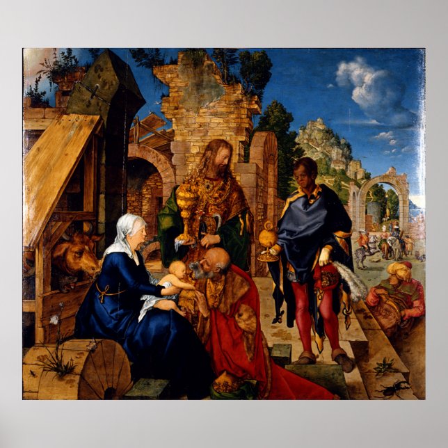 Póster Adoración del Magi por Albrecht Durer (Frente)