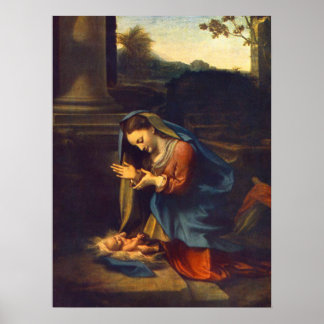 Póster "Adoración del niño"