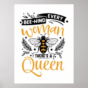 Póster adoradores adorables de abejas inspiradoras palabr