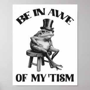 Póster Adorarse De Mi Tismo Gracioso Retro De Autismo De