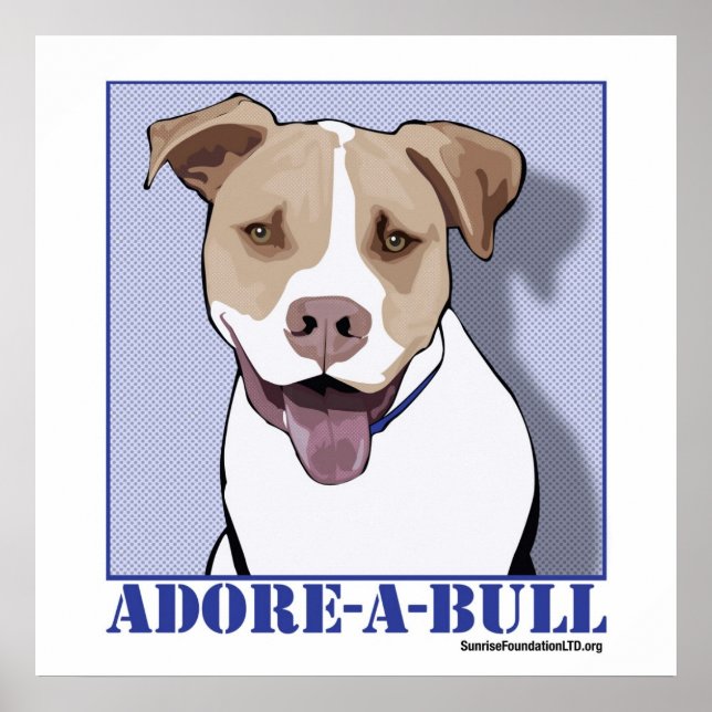 Póster Adore-a-bull Desmond the Pit Bull (Frente)
