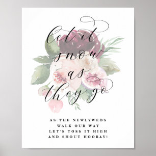 Póster Adore Let it Snow Enviar Rótulo Boda