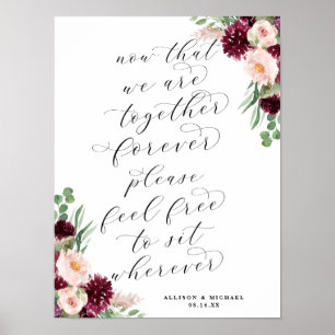 Póster Adore   Rótulo de asientos para invitados con guio