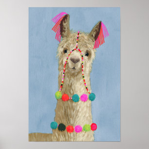 Póster Adorned Llama - Beige