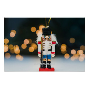 Póster Adorno clásico de Navidad cascanueces de SlipperyJ
