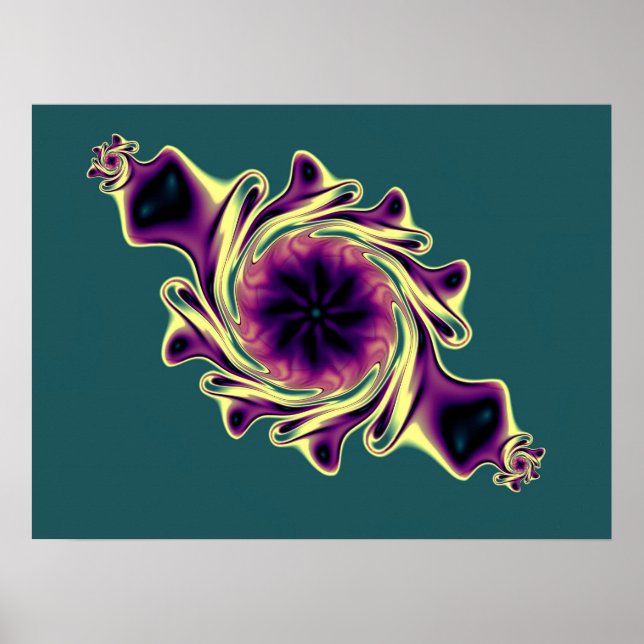 Póster Adorno de joya fractal (Frente)