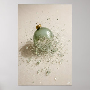 Póster Adorno destrozado a 45 grados desde arriba