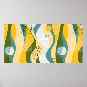 Póster Adorno espacial abstracto y continuo que consiste 
