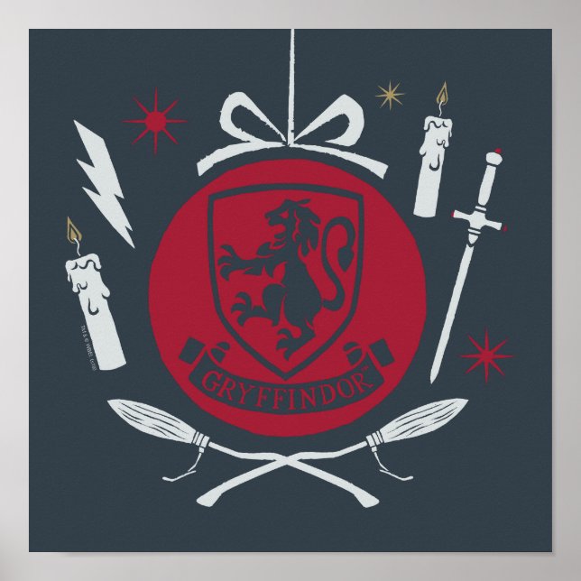 Póster Adorno navideño con estampado de GRYFFINDOR™ (Frente)
