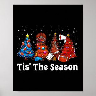 Póster Adornos De Navidad De Fútbol De La Temporada Para 