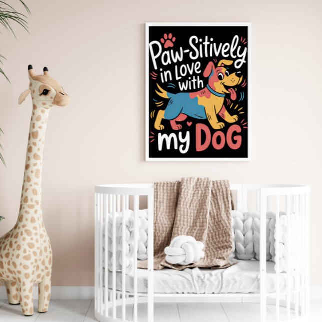 Póster Adoro a mi perro colorido (Subido por el creador)