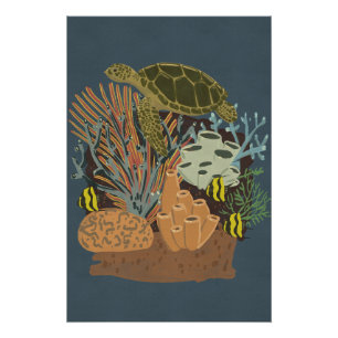 Póster Adquarium Vintage