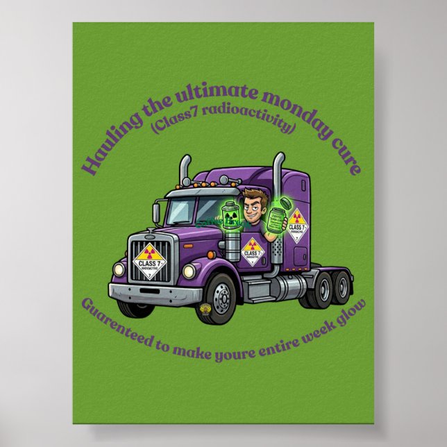 Póster ADR Class 7 Radioactive | Hazmat Driver & Logistic (Frente)