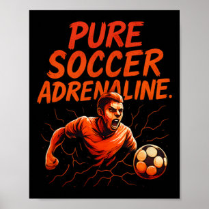 Póster Adrenalina de Fútbol Puro Grafiti Ropa de Fanático