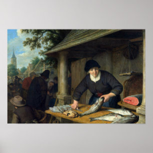 Póster Adriaen van Ostade - La Pescadora