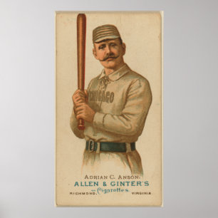 Póster Adrian C. Anson, medias del blanco de Chicago