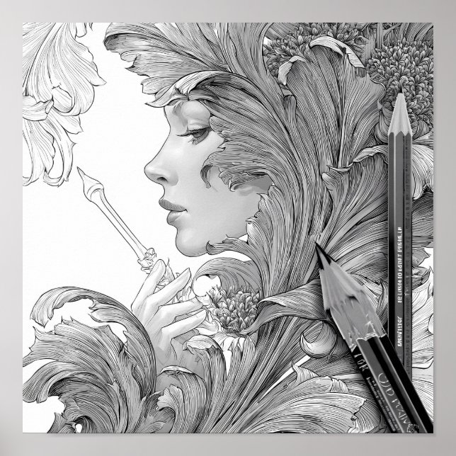 Póster Adult Coloring Blending and Shading Technique (Frente)