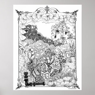 Poster adulto de colorantes "Candelabro de arte de