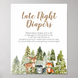 Póster Adventure Animal Deer Camper Late Night Diapers