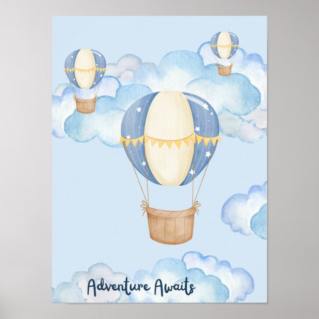 Póster Adventure Awaits Blue Poster (Frente)