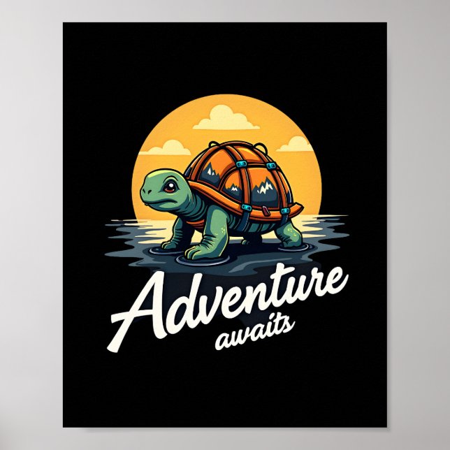 Póster Adventure Awaits is Hiking Adventures is Outdoor A (Frente)